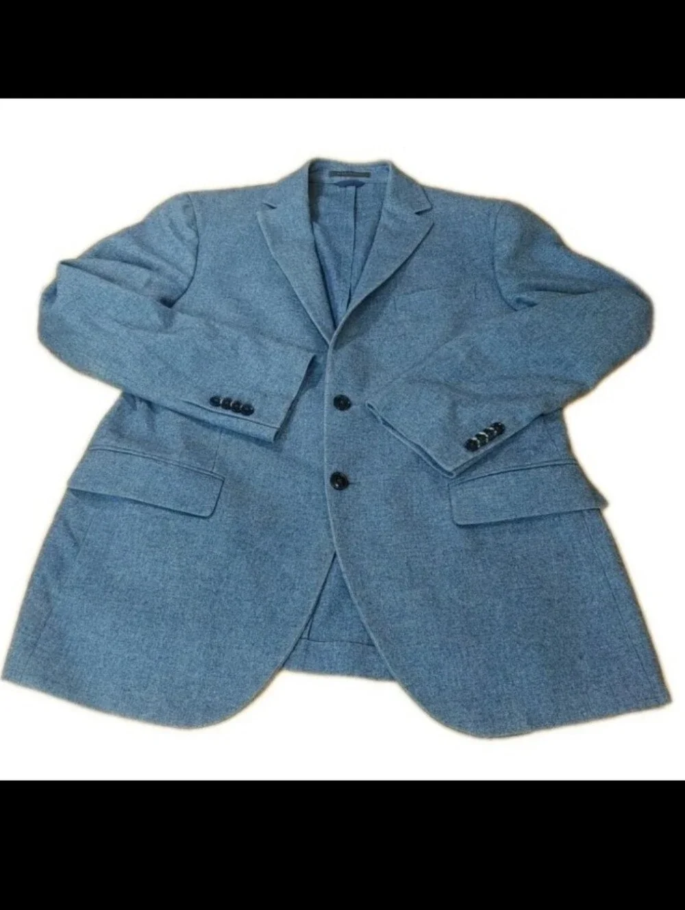 Luigi Bianchi Sartoria Blazer Jacket Men US 42R Blue Cashmere Wool Surgeon Cuffs
